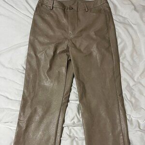 Faux leather pants